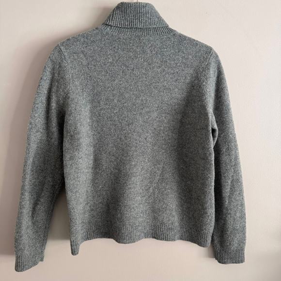 Ralph Lauren Vintage Lambswool Turtleneck Sweater Gray Medium Sledding Graphic - Picture 6 of 6